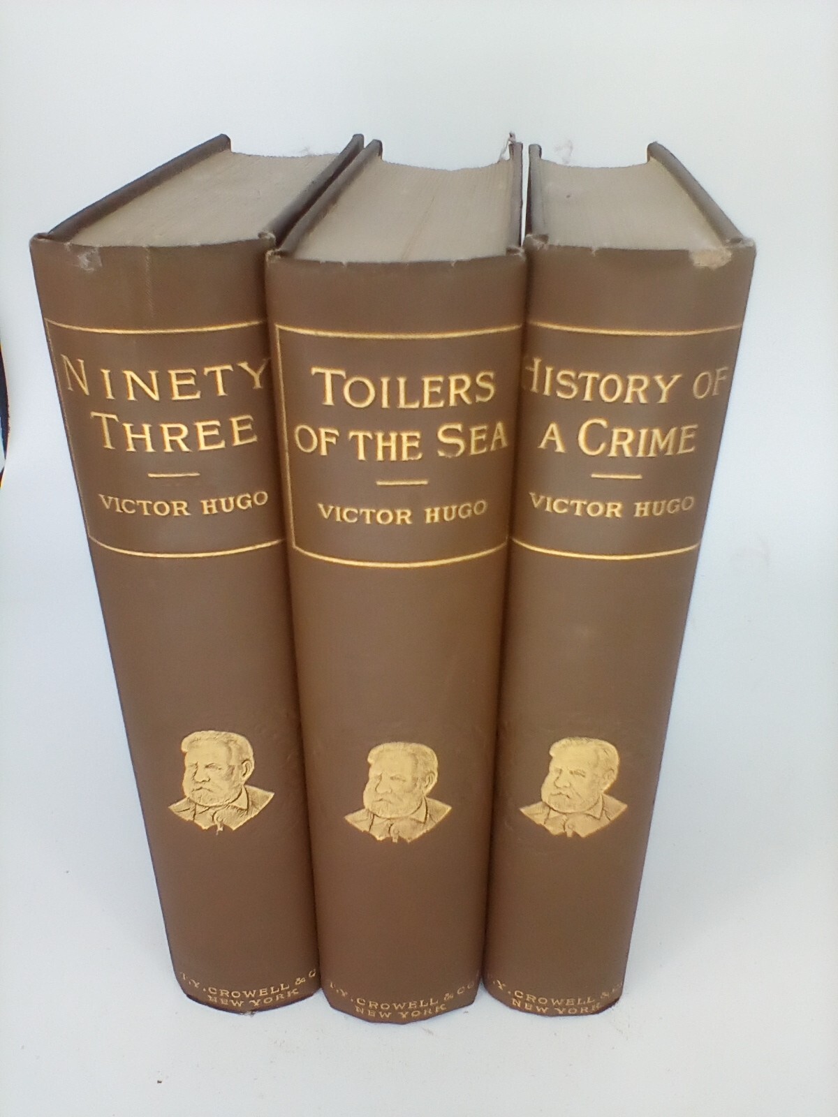 1st edition,Victor Hugo, Three book set, 1888, gilted,near fine condition.