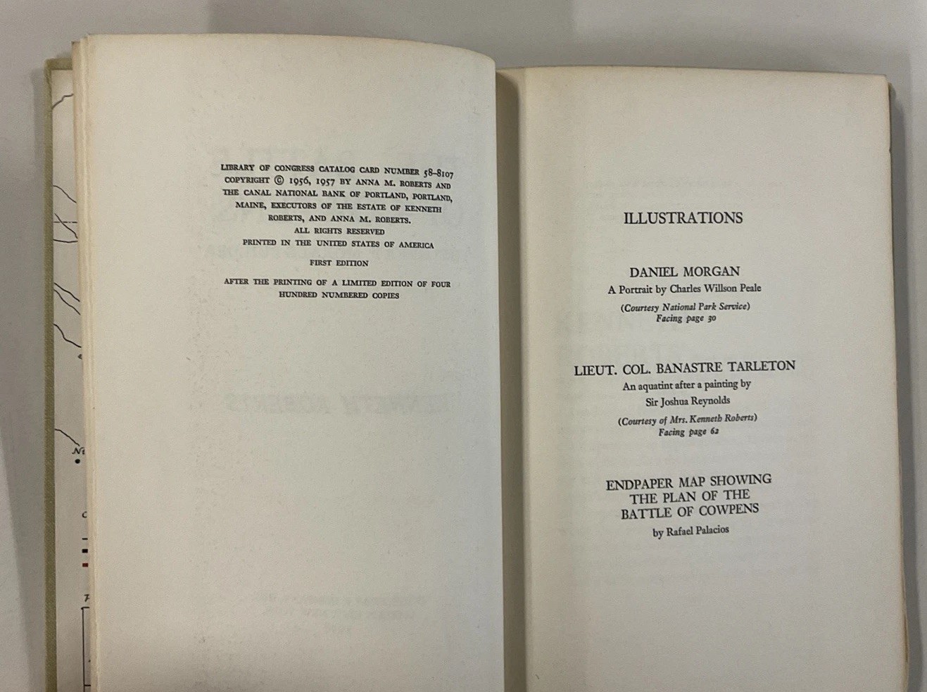 Battle of Cowpens Revolutionary War by Kenneth Roberts HC 1958 Doubleday VNTG