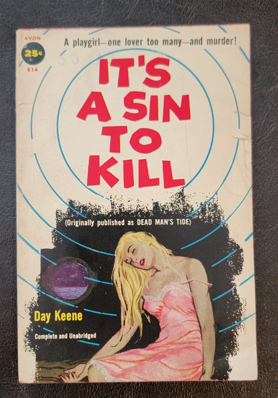 It’s A Sin To Kill Day Keene Avon Book 814 1958 Vintage Sleaze Mystery GGA