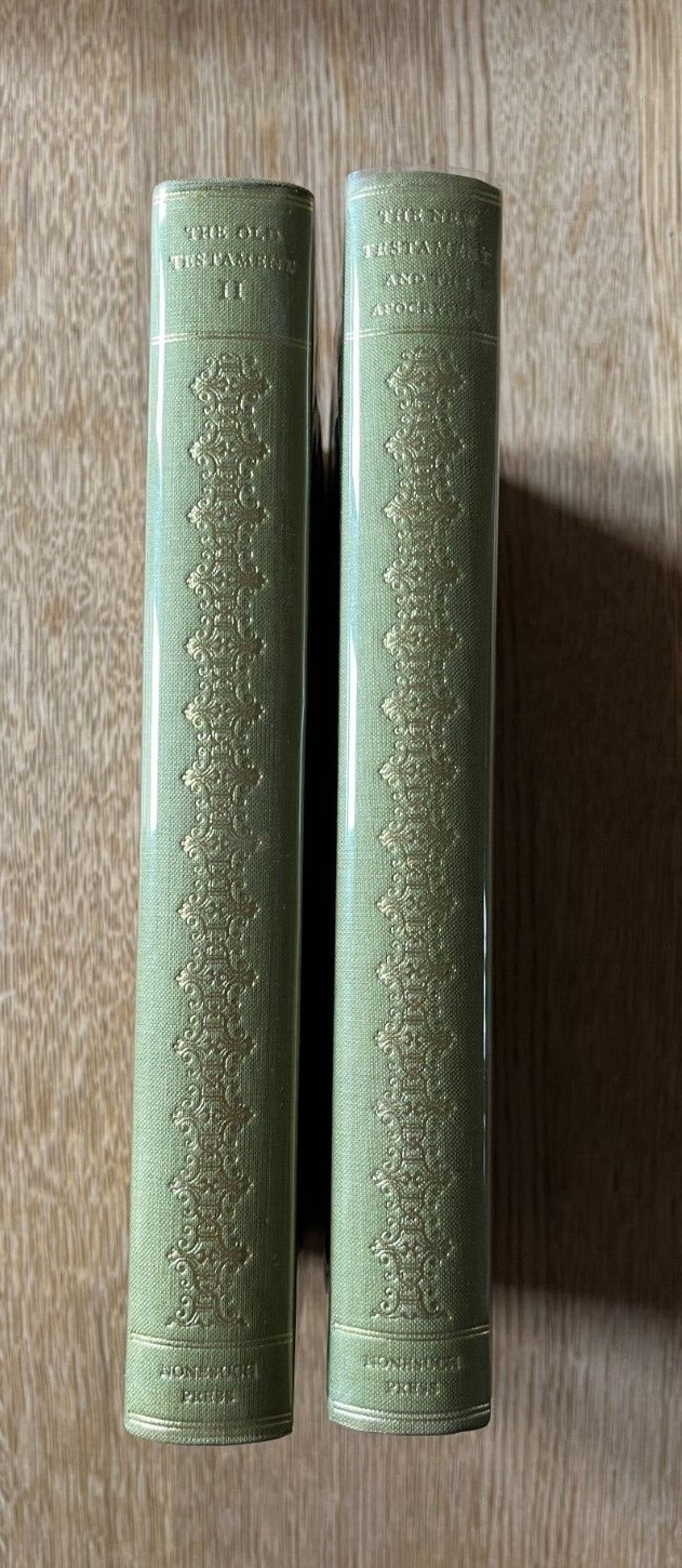 THE HOLY BIBLE: AUTHORIZED OR KJV OF 1611, NONESUCH PRESS, Vol 2 & 3 – 1963
