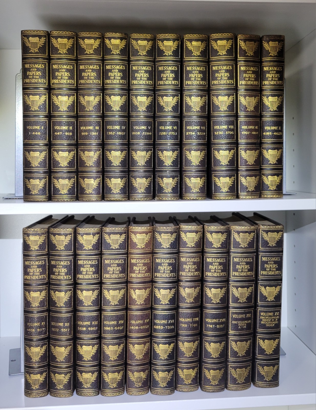 A Compilation of the Messages and Papers of the Presidents -Complete Set 20 Vol.