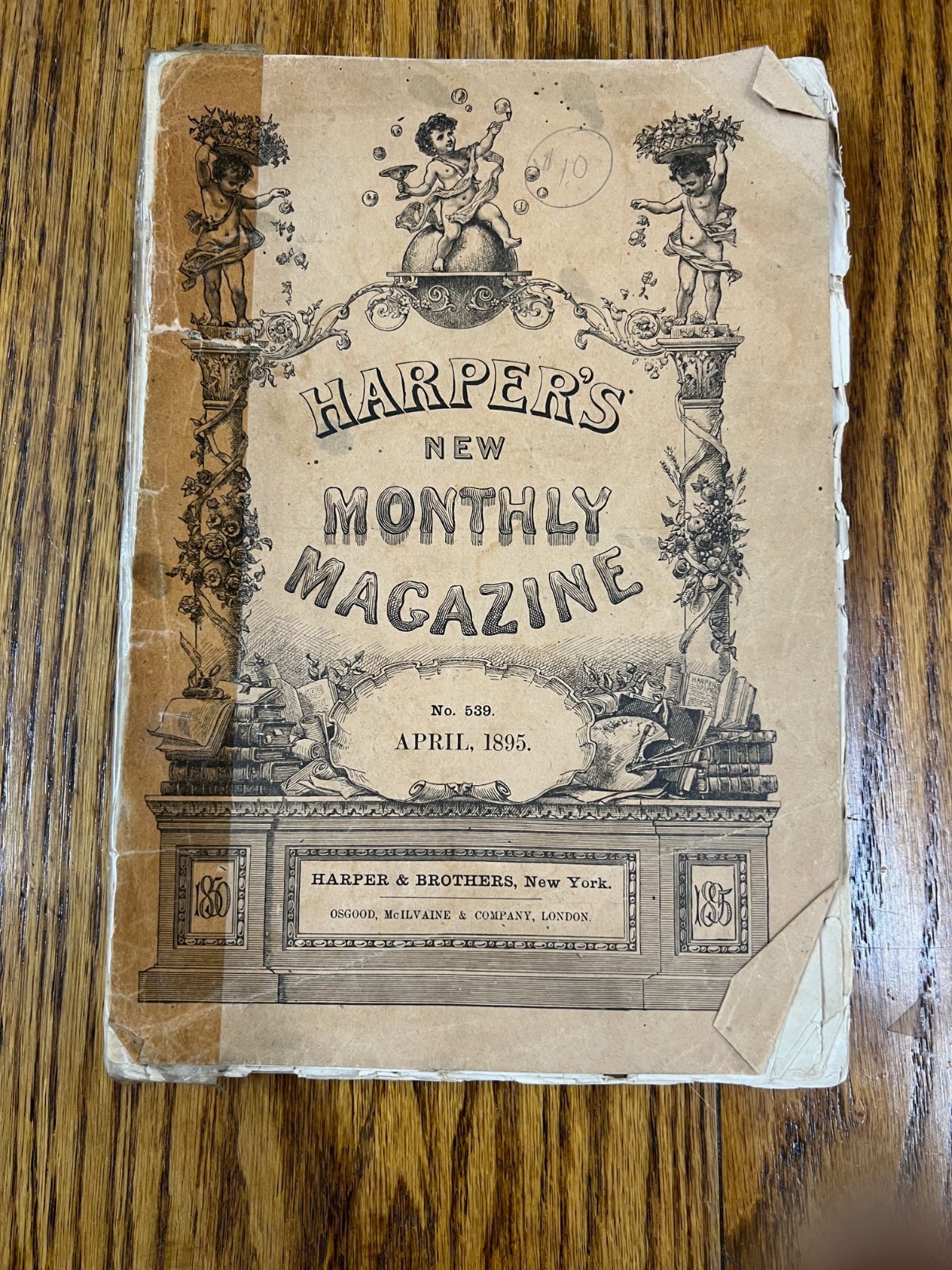 Antique 1800’s Magazine Harper’s New Monthly Magazine April 1895 No. 539