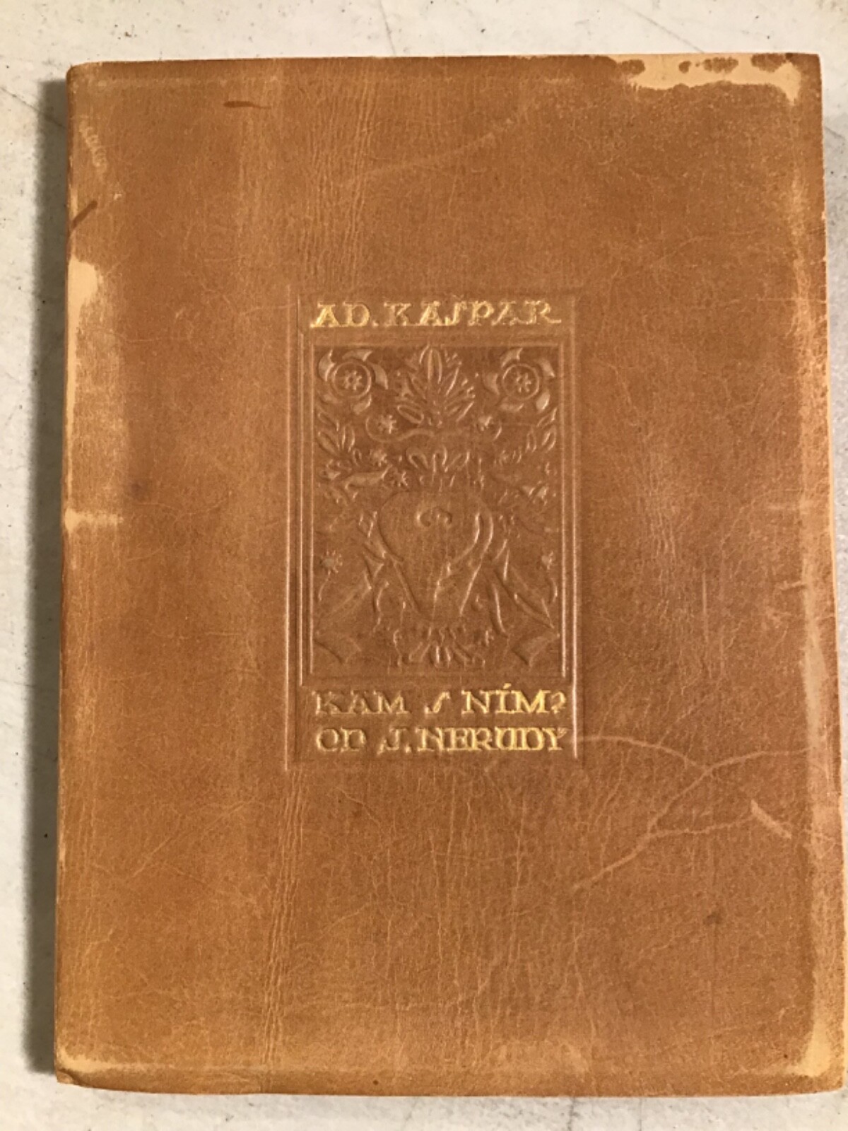 Tan Nerud??,Where with him? Written & painted by Adolf Kaspar 1800’s Leathebound