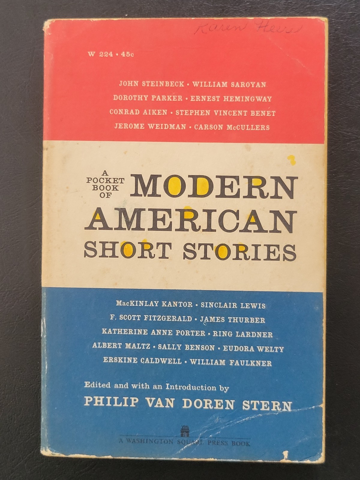 Modern American Short Stories 1963 Pocket Book Philip Van Doren Stern Vintage