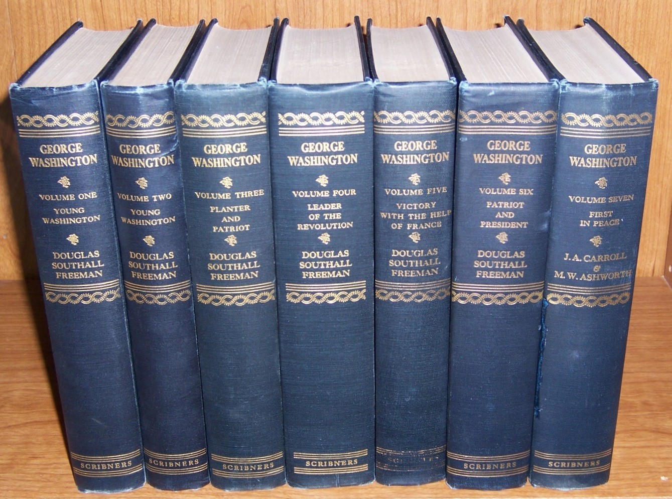 Charles Scribner’s 1st Ed. GEORGE WASHINGTON Douglas Freeman Carroll Ashworth 7v