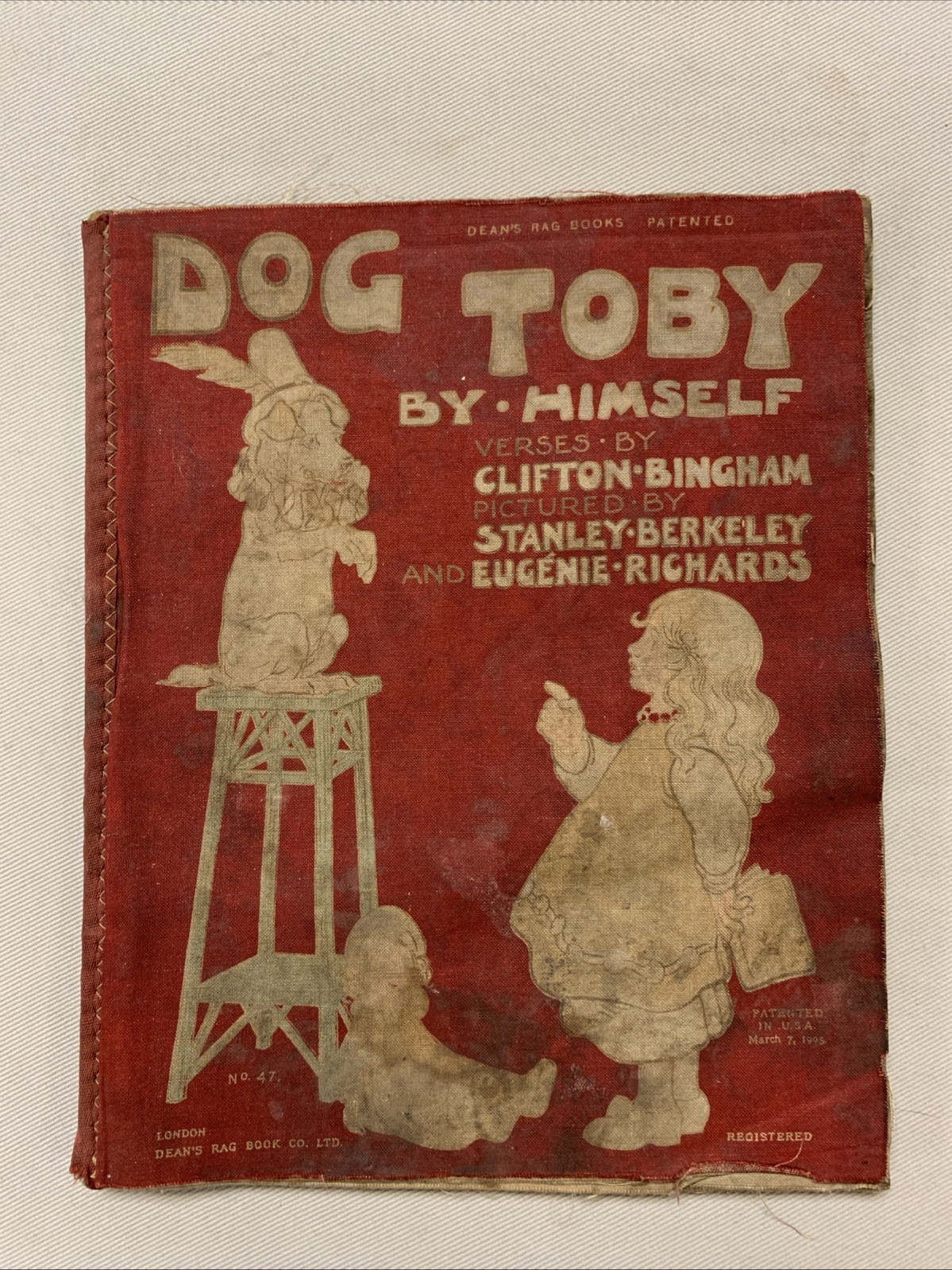 RARE 1905 Dog Toby By Himself Dean’s Rag Book by Clifton Bingham