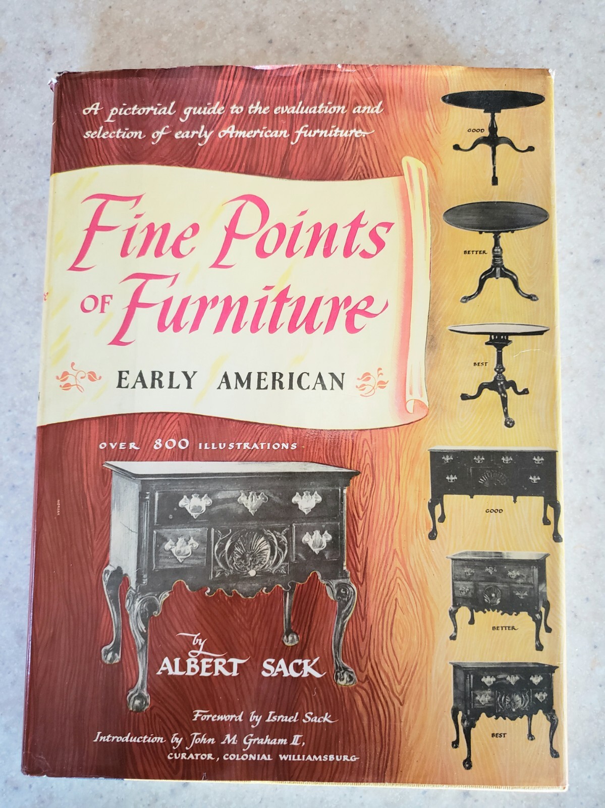 Fine Points of Furniture Early American by Albert Sack HC DJ 1979 Clean Pages!