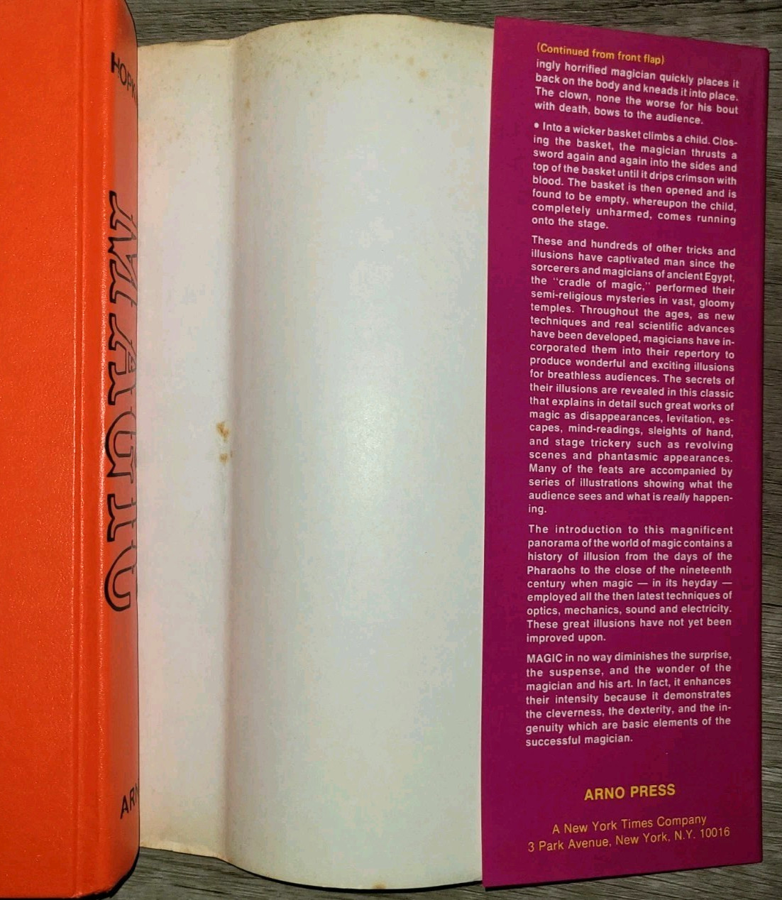 Vtg HC, Magic: Stage Illusions & Scientific Diversions by Albert A. Hopkins 1977