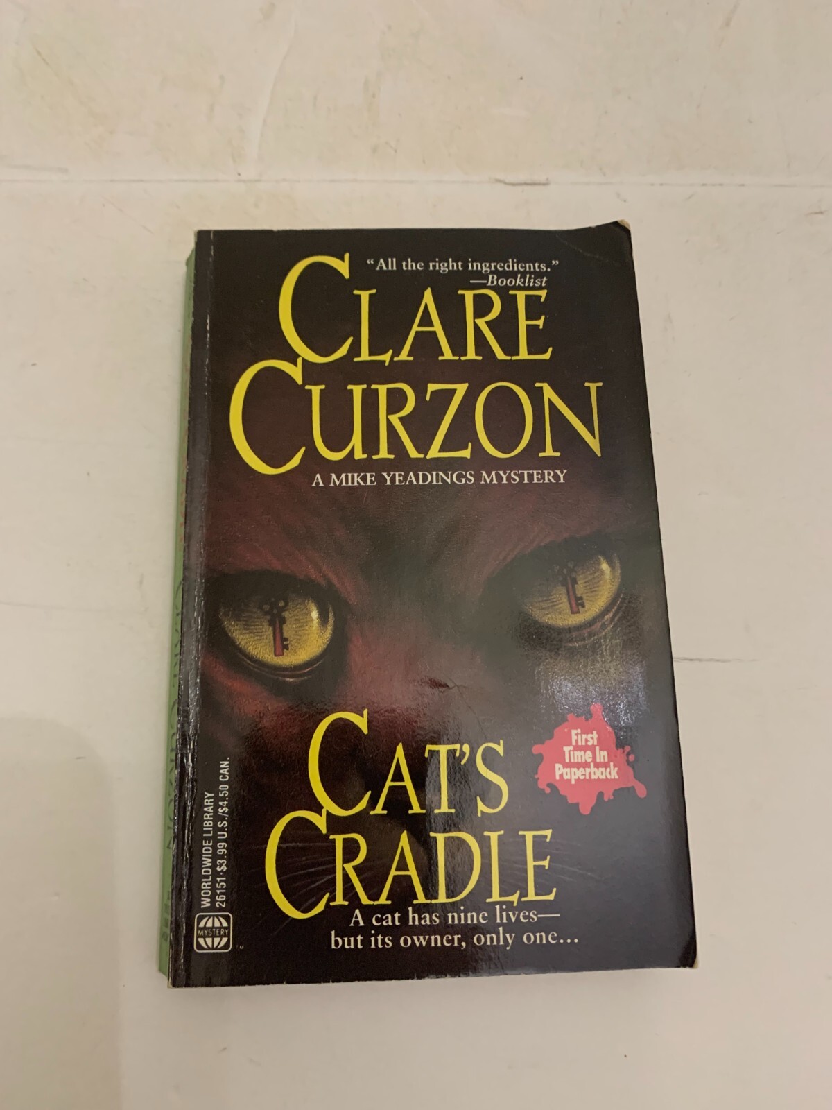 1994 Cat’s Cradle by Clare Curzon Worldwide Library Paperback