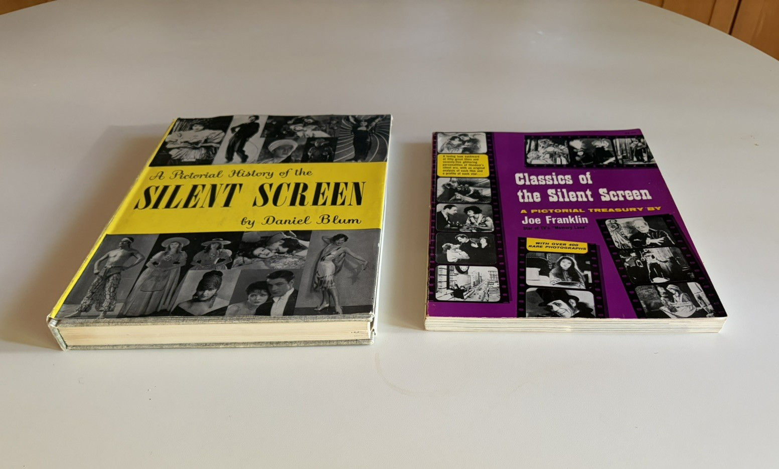 Silent Movies Book Lot of 2 – Joe Franklin & Daniel Blum HC Film History VG