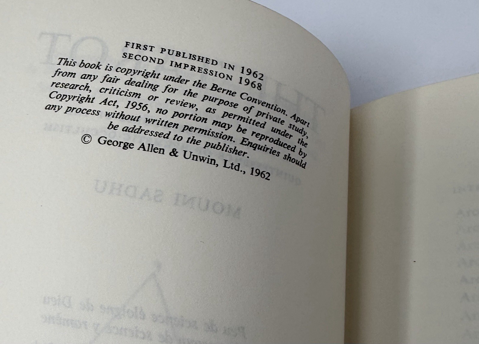 THE TAROT Mouni Sadhu 1968 Hardcover Book Hermetic Occult Philosophy Acceptable