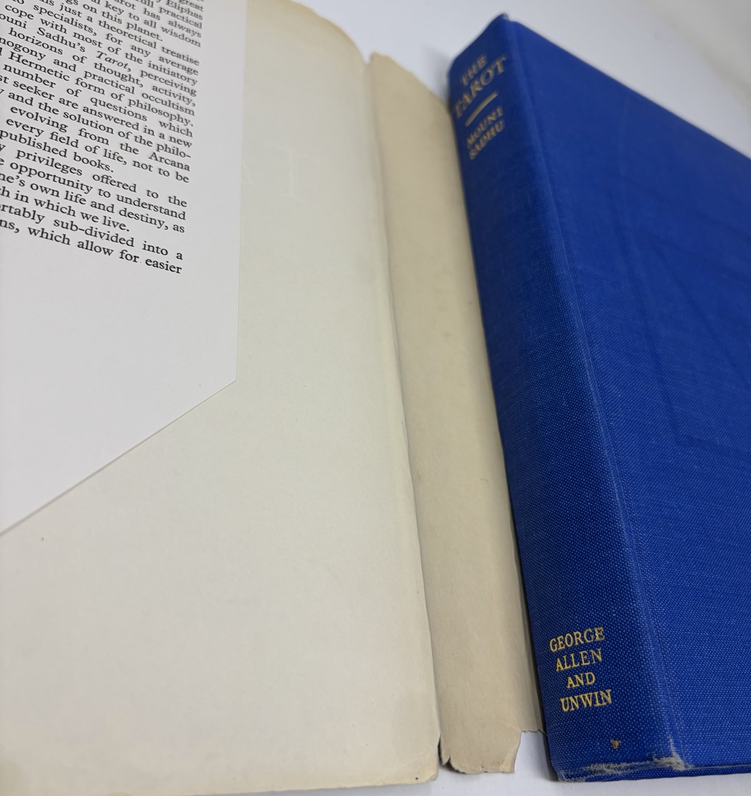 THE TAROT Mouni Sadhu 1968 Hardcover Book Hermetic Occult Philosophy Acceptable