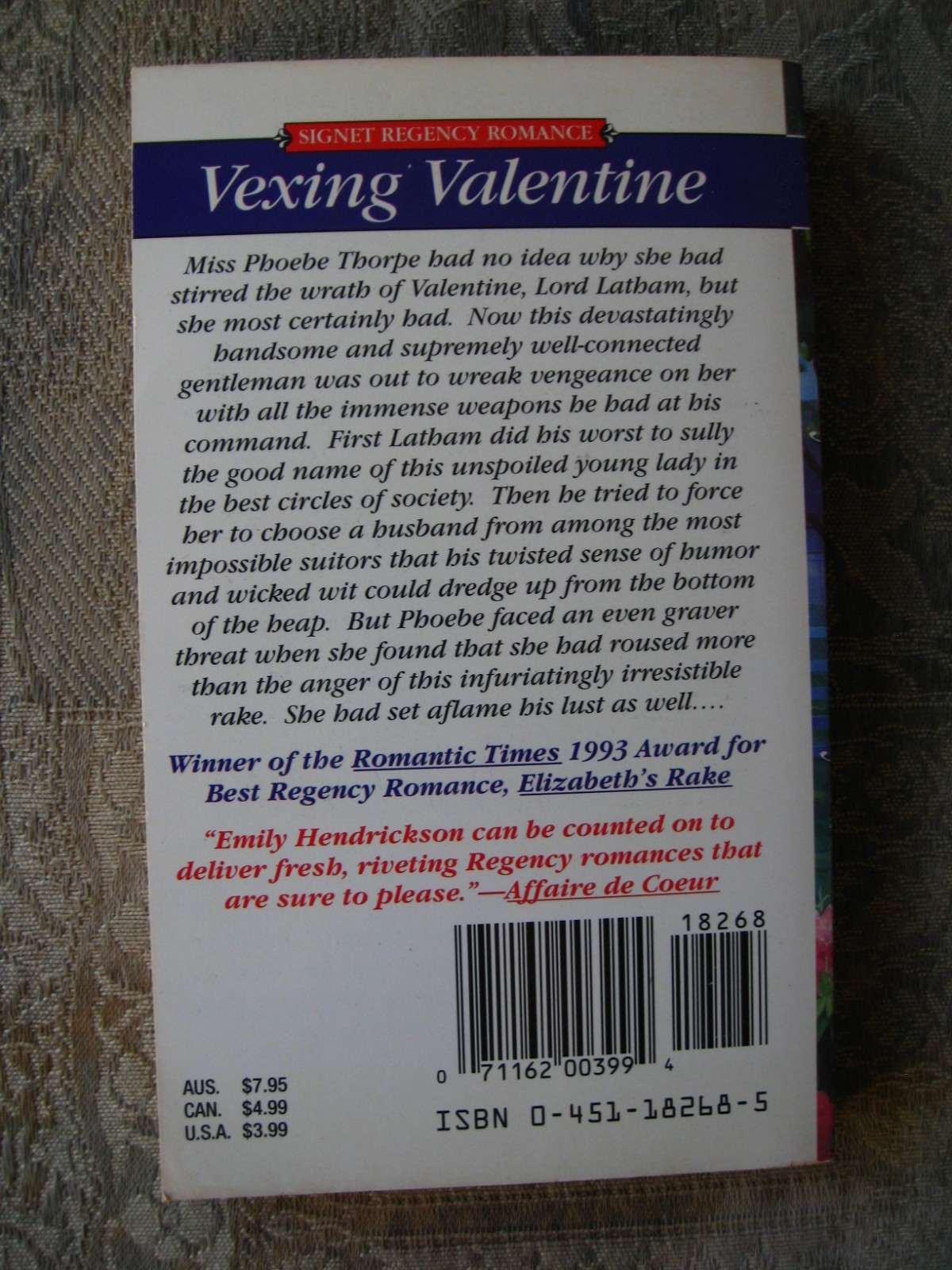 Emily Hendrickson – The Contrary Corinthian (Signet Regency Romance) – paperback