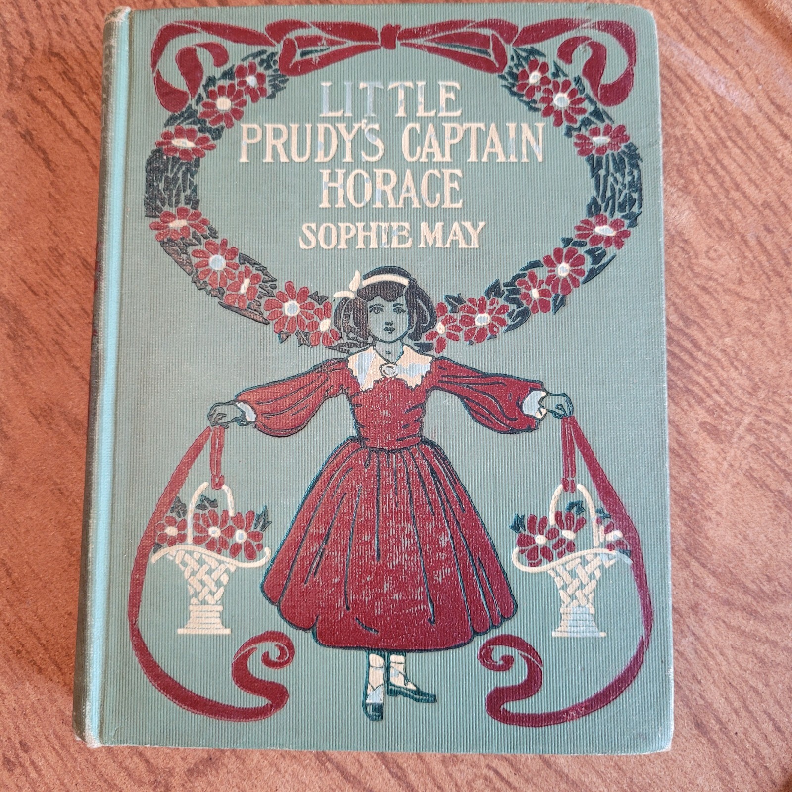 Little Prudy’s Captain Horace by Sophie May 1900’s Book Art Nouveau Cover Art