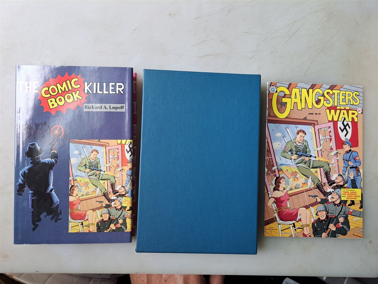 The Comic Book Killer by Richard Lupoff 1st Edition 1988 HC DJ Box, Comic Insert