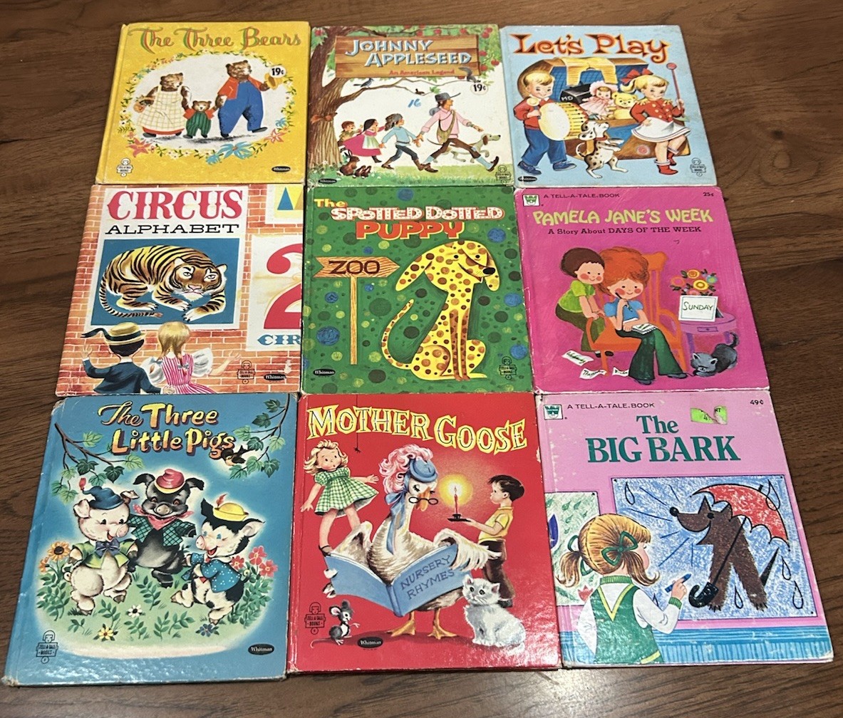 Lot of 9 Vintage Whitman Tell-a-Tale Books 1950s