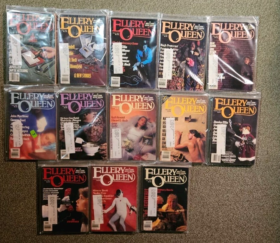 Vintage 1983 Ellery Queen’s Mystery SET of 13 Magazines – All 13 1984 Issues