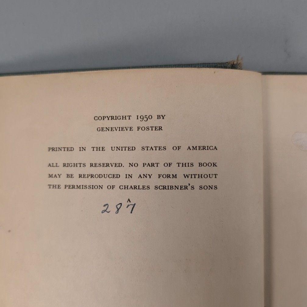 Vintage 1950 Abraham Lincoln Genevieve Foster HC Scribner USA Childrens Ex-Lib