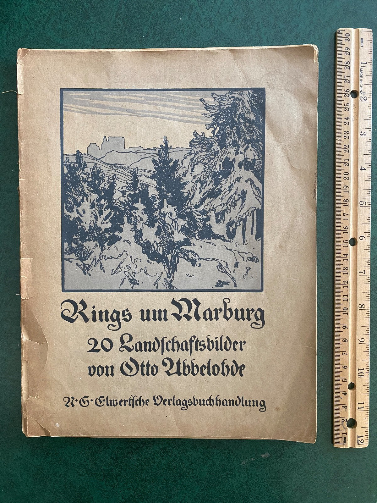 Around Marburg, 1919 Book of 20 Landscape Paintings by Otto Ubbelohde, Germany