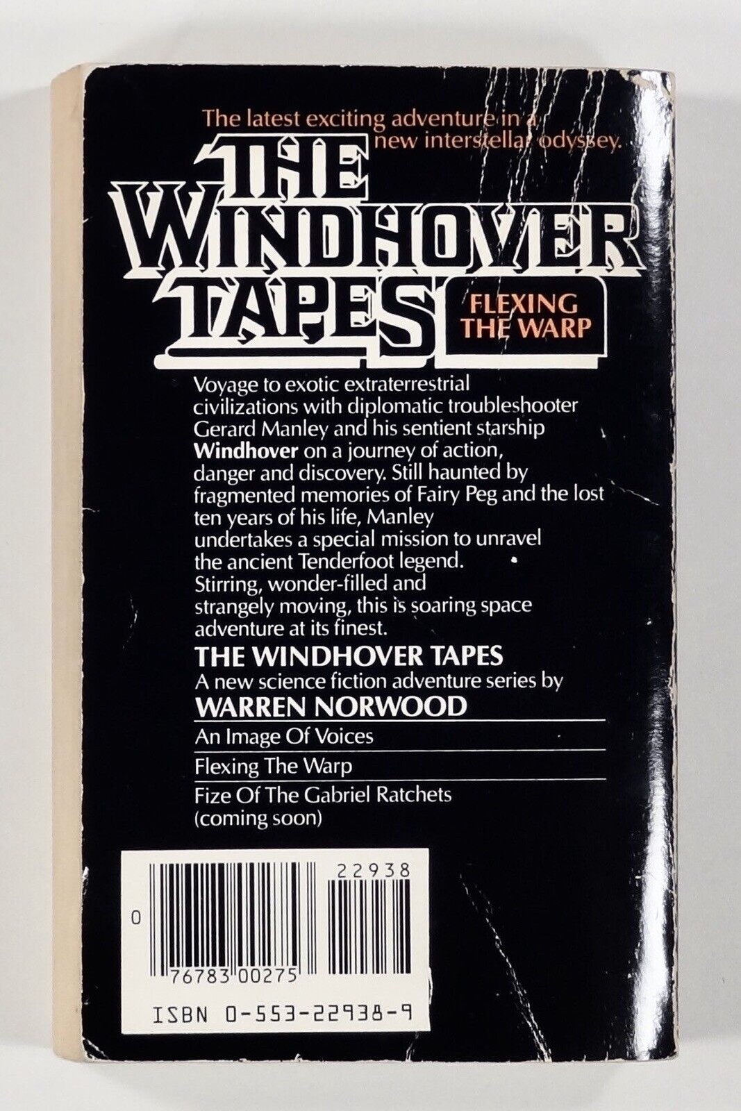 1983 Warren Norwood THE WINDHOVER TAPES: Flexing the Warp SCIENCE FICTION NOVEL