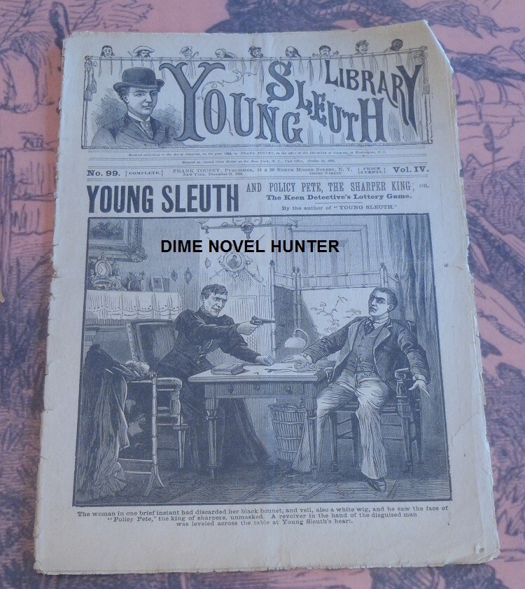 YOUNG SLEUTH LIBRARY #99 1892 SCARCE FRANK TOUSEY CHICAGO DIME NOVEL STORY PAPER