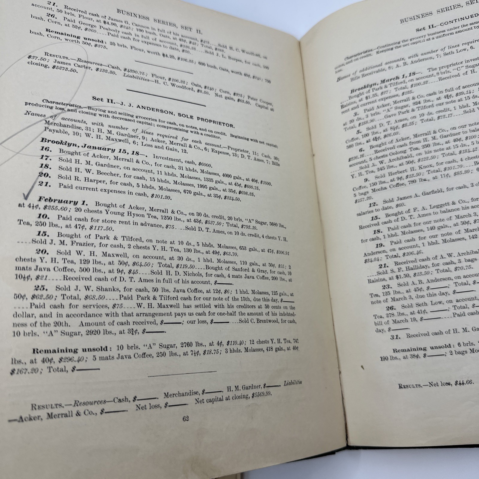 Packard Method Teaching Bookkeeping 1896 Gilt Spine Business Antique (26-15)