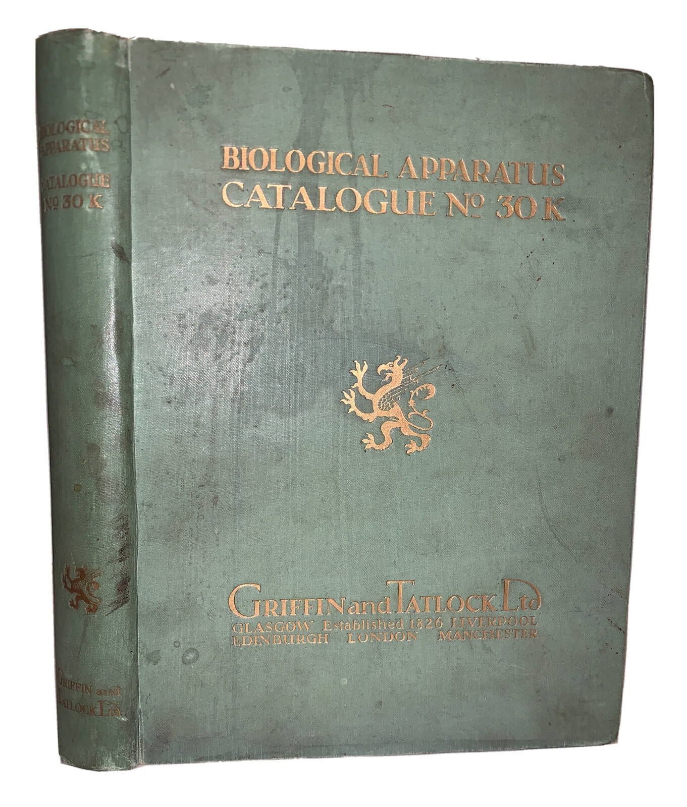TRADE CATALOGUE, GRIFFIN AND TATLOCK, BIOLOGICAL APPARATUS, SCIENCE, 1936, 1st