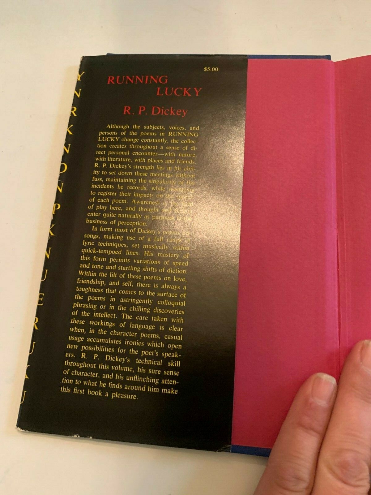 1969 Running Lucky by RP Dickey Swallow Press Hardcover With Dust Jacket