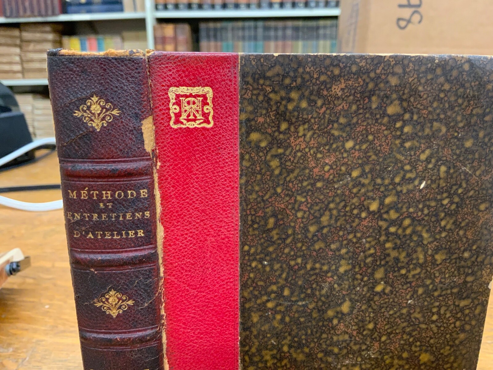 1868 Entretiens d’Atelier Signed by Thomas Couture H. Hobson Richardson Binding
