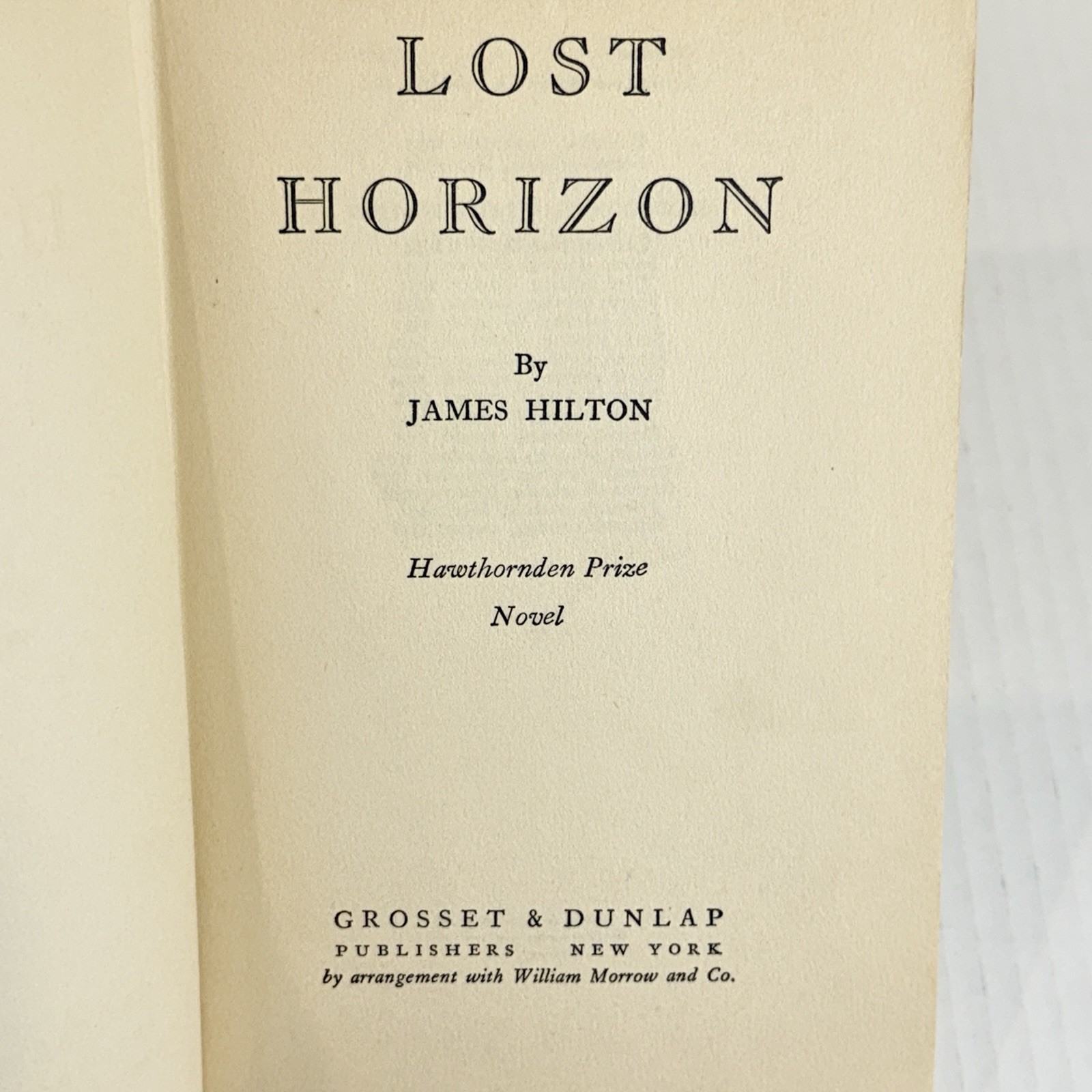 Vintage Lost Horizon James Hilton 1936 Hawthornden Prize HC Grosset Dunlap