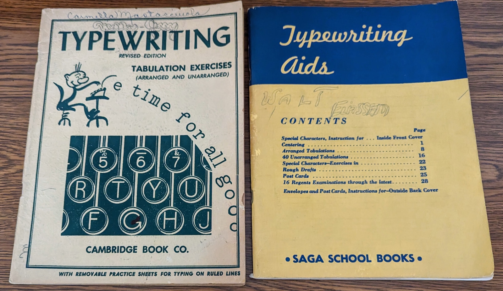 two – Typewriting Exercises Workbooks Textbooks – Cambridge Books & Saga 1950’s