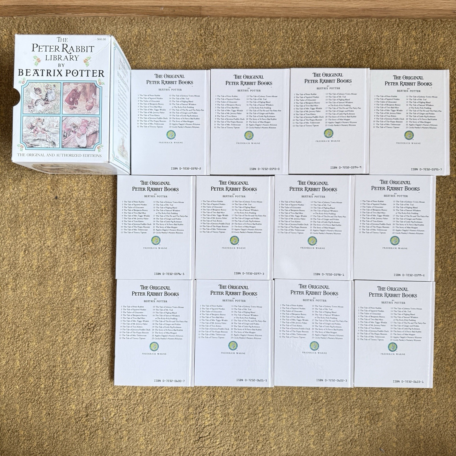 The Peter Rabbit Library by Beatrix Potter 12 Books Boxed Set 1988 illustrated