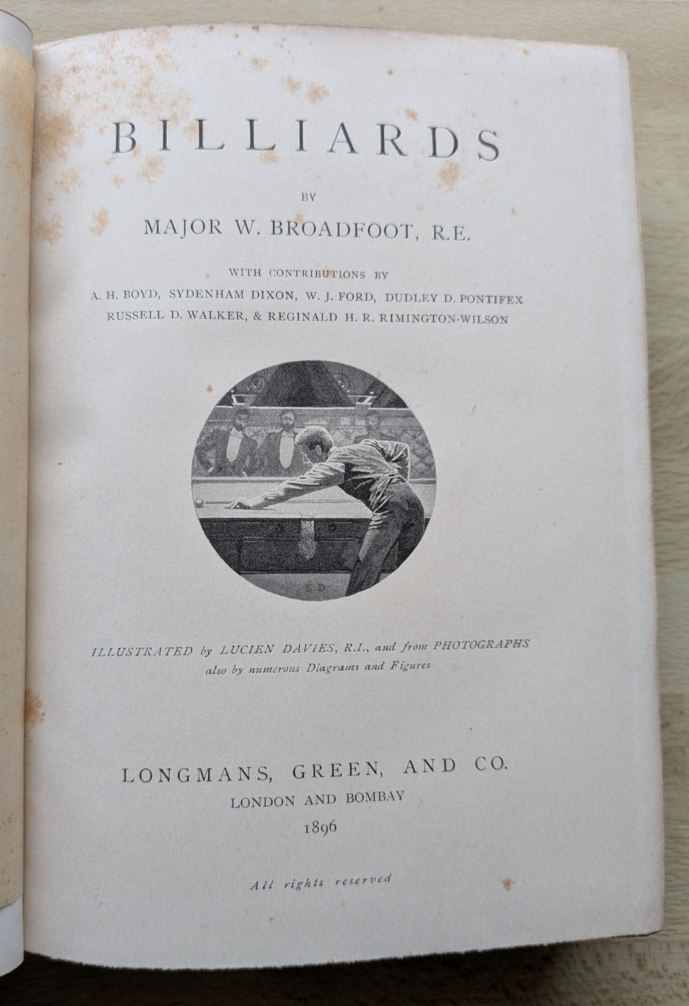 The Badminton Library Billiards – Major W. Broadfoot 1896