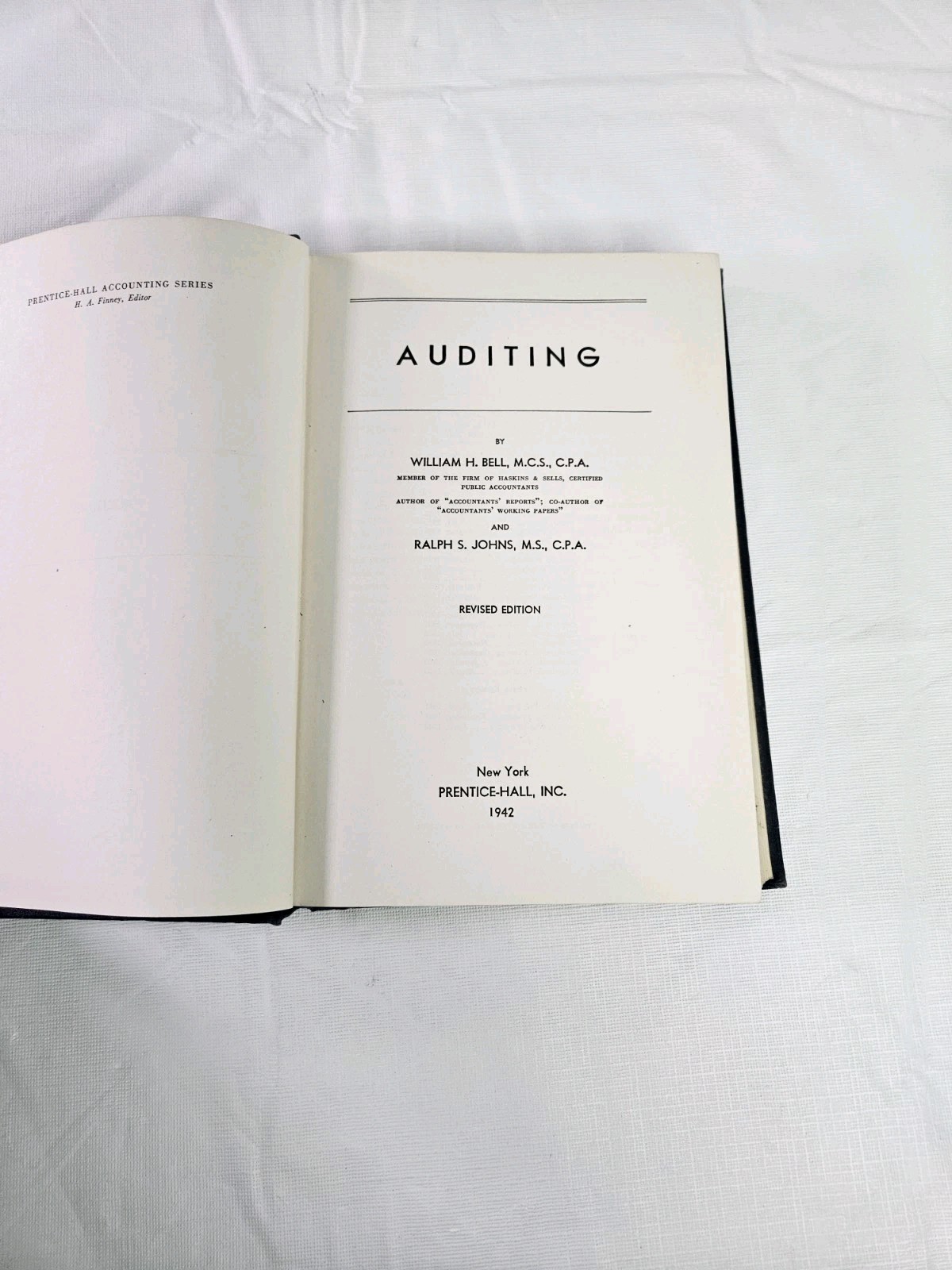 Vtg Auditing 1942 22d Revised Edition HC Bell Johns Accounting Bookkeeping