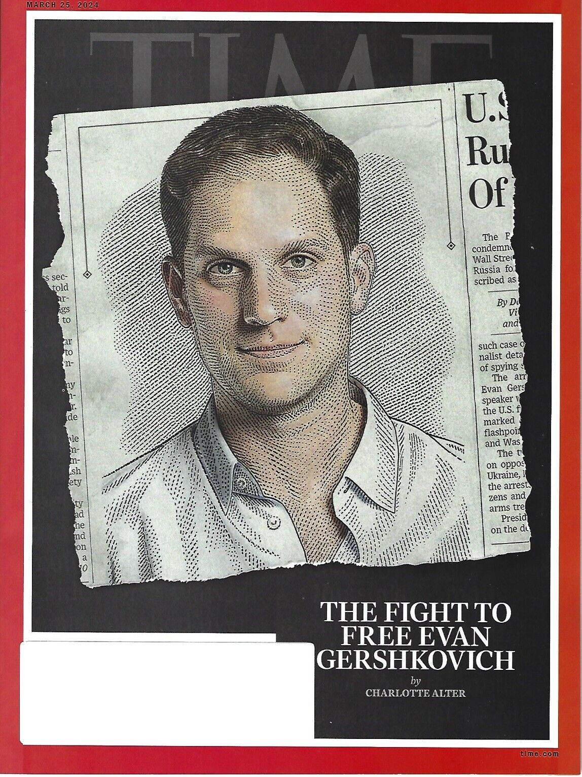 TIME MAGAZINE MARCH 25, 2024THE FIGHT TO FREE EVAN GERSHKOVICH – Brand New