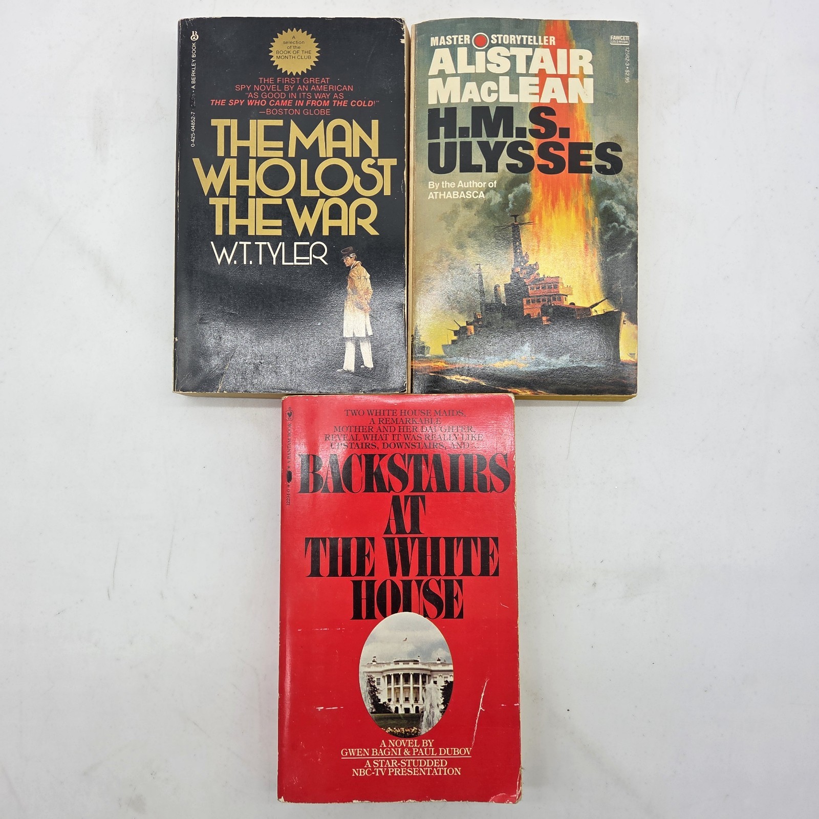 Lot of 3 Vtg Paperback Books – Espionage, Naval War & Political History (1960’s)