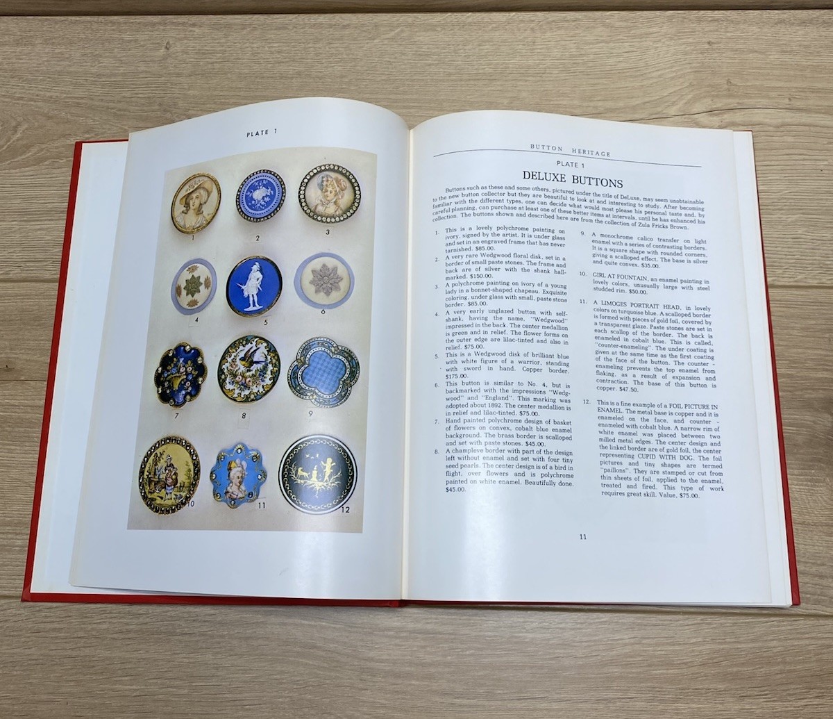 Button Heritage Collector Guide Book Chamberlin Miner 1976 Revised Ed. Vintage