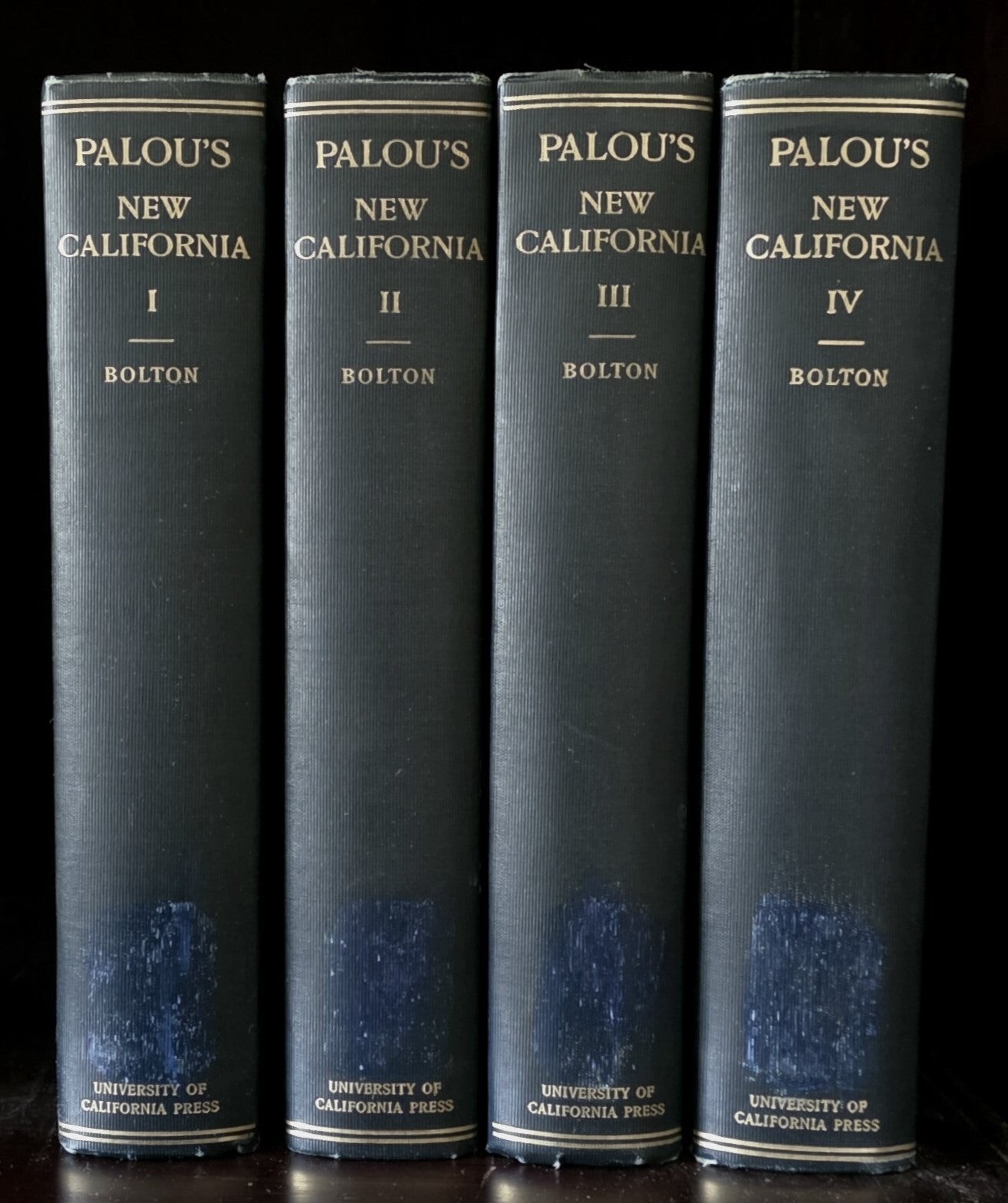 FRANCISCO PALOU BOLTON Historical Memoirs of New California 1926 4-vol Set