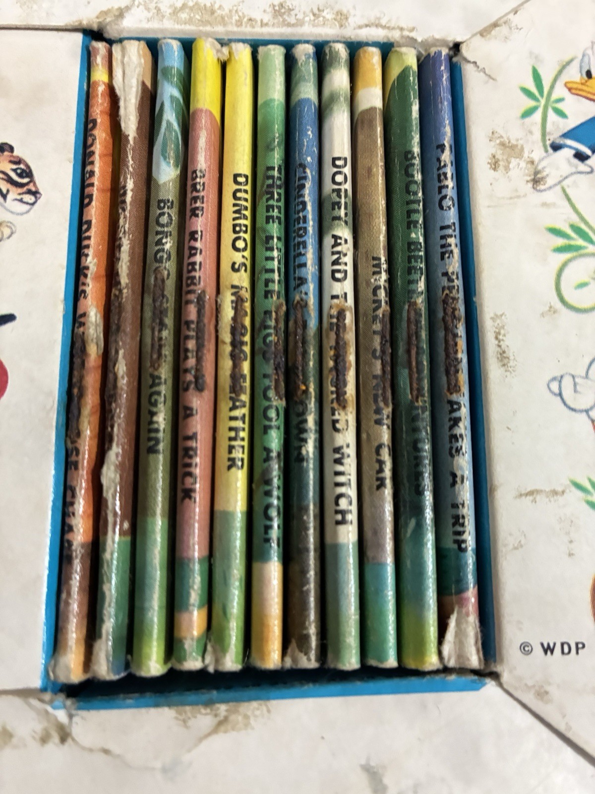 Vtg Tiny Golden Library Box Set (33 miniature books) 3 Books Missing #2,14,30