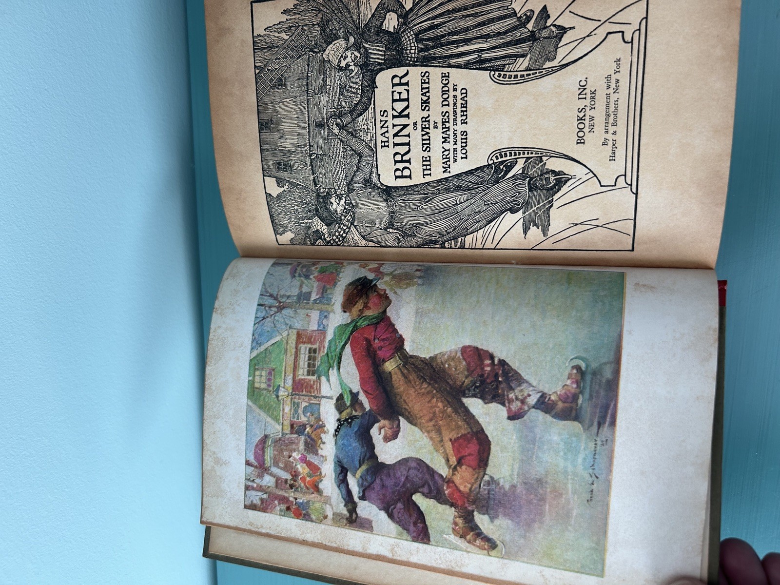 Hans Brinker or The Silver Skates HC Mary Mapes Dodge 1924 Books Inc. Vintage