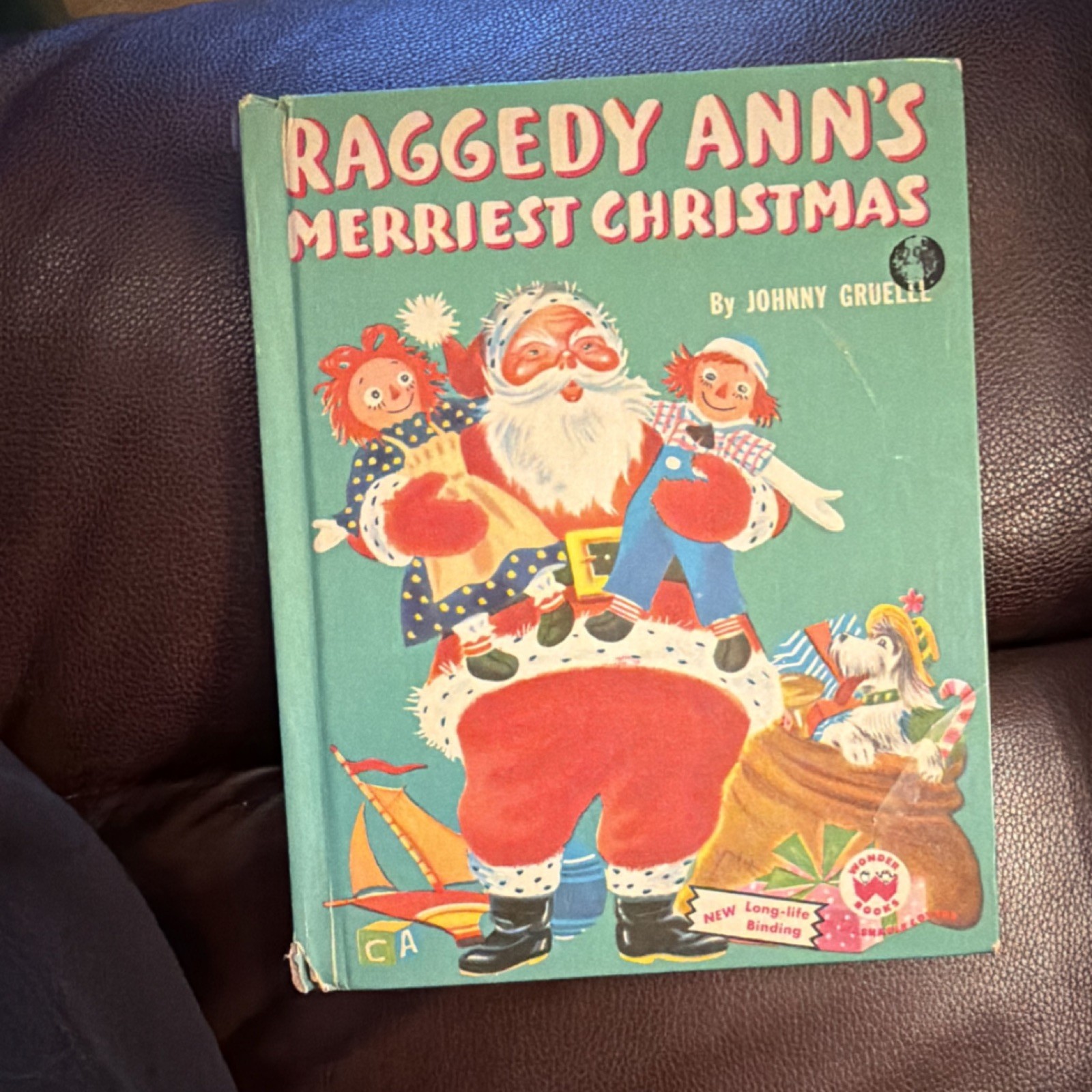 Wonder Books Raggedy Ann’s Merriest Christmas Illustrated Hardcover 1952