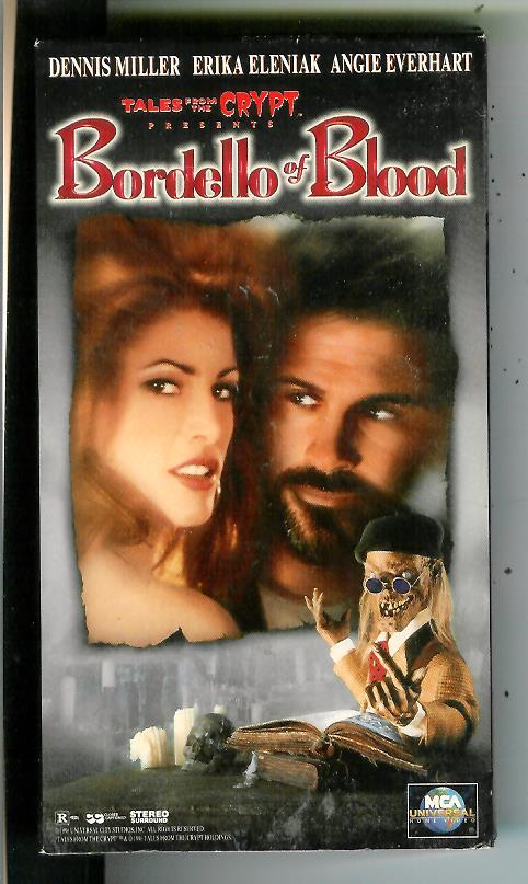 BORDELLO OF BLOOD, Dennis Miller horror vampire movie on VHS cassette tape & box