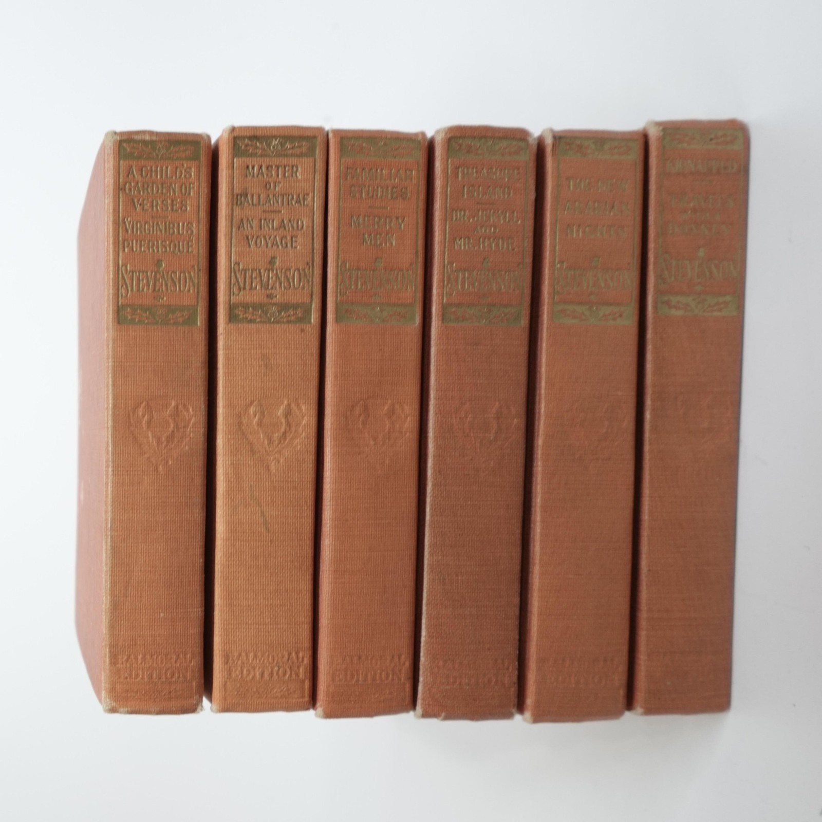 Vintage Robert Louis Stevenson Lot 6 HC Nelson Treasure Island Kidnapped Illus