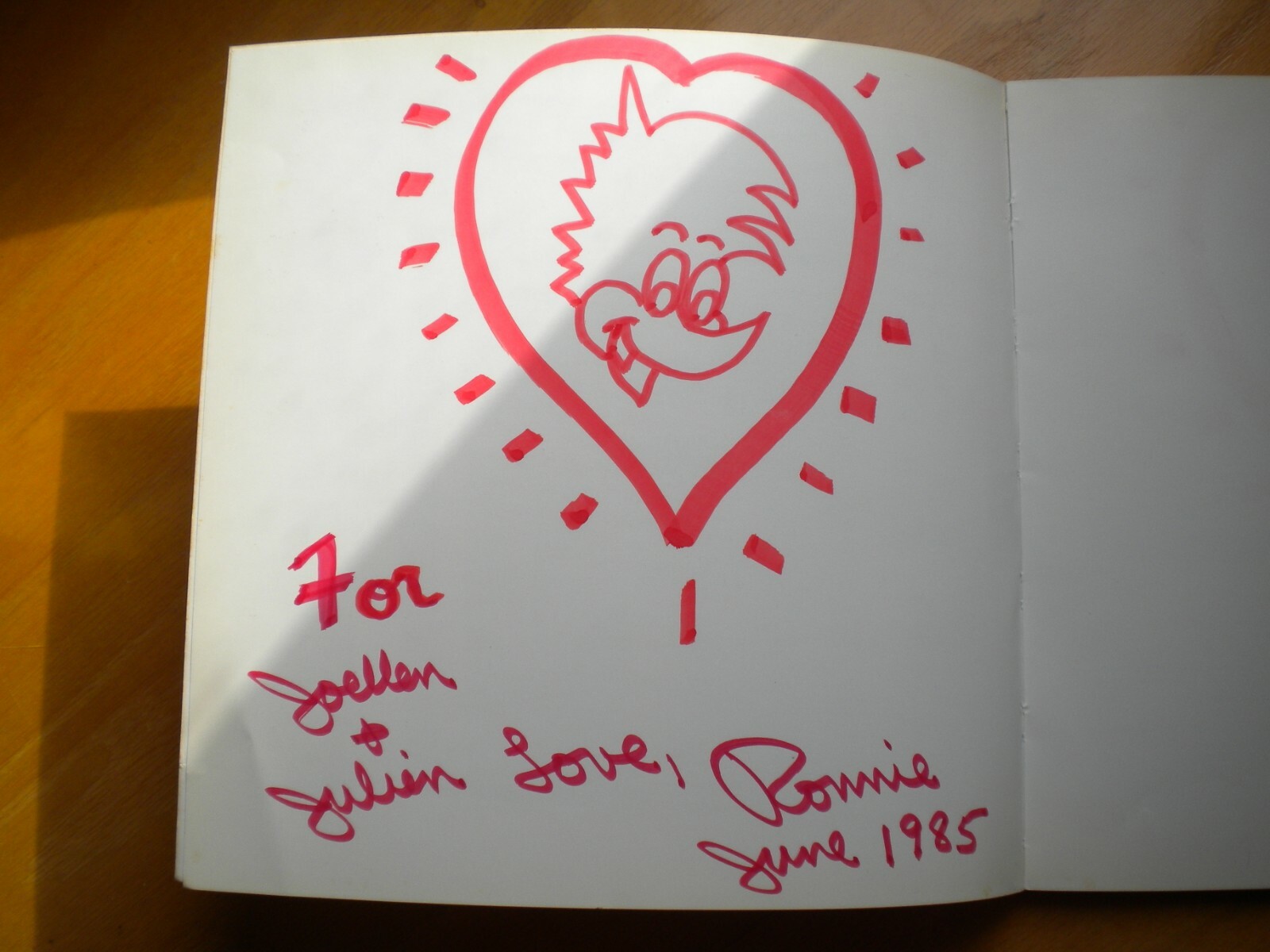 1985 Ronnie Cutrone Signed & Hand Drawn Book Shafrazi Gallery
