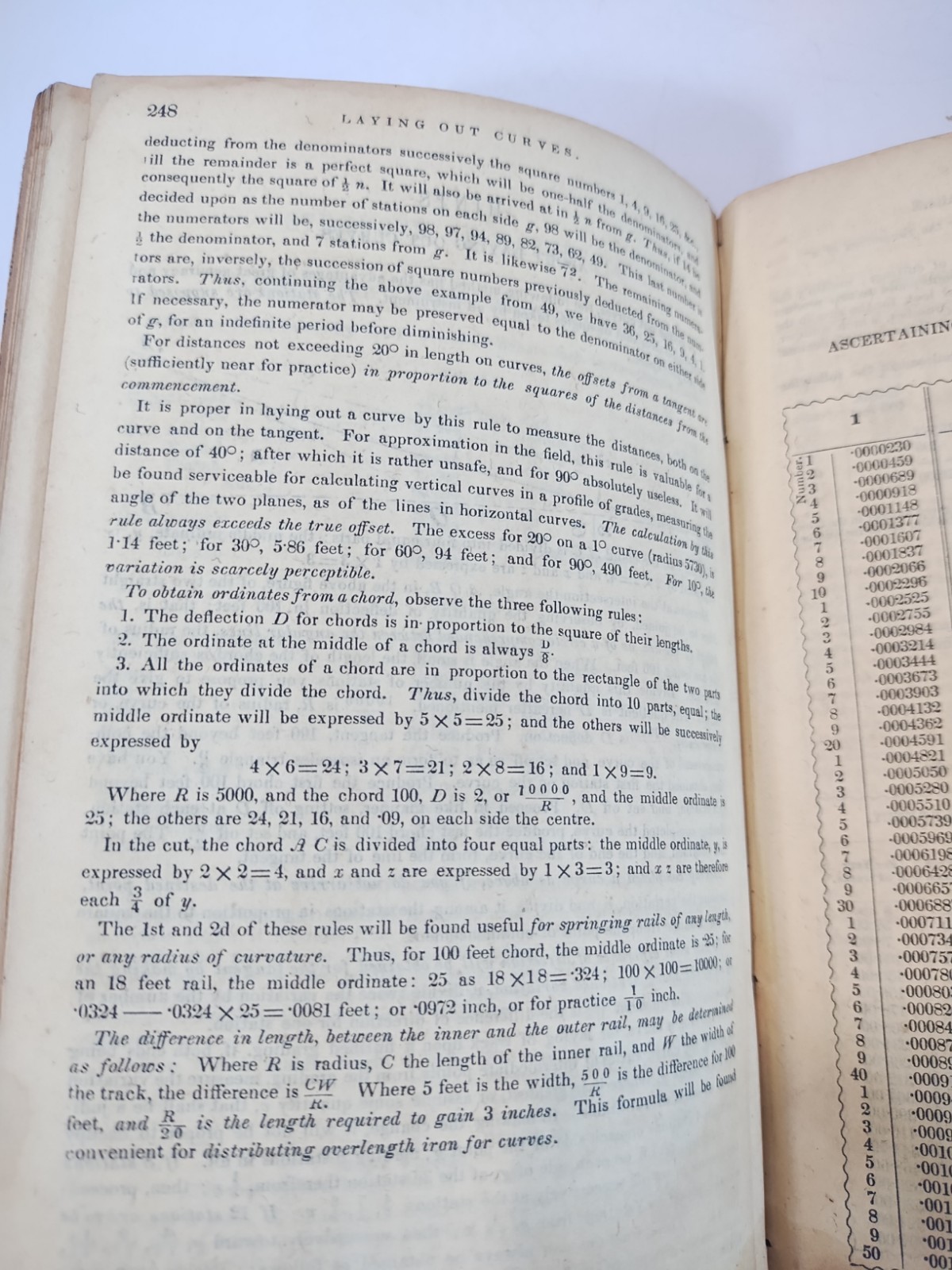 1847 Antique J M Scribner Engineers Pocket Table Book Leather Flap Original RARE