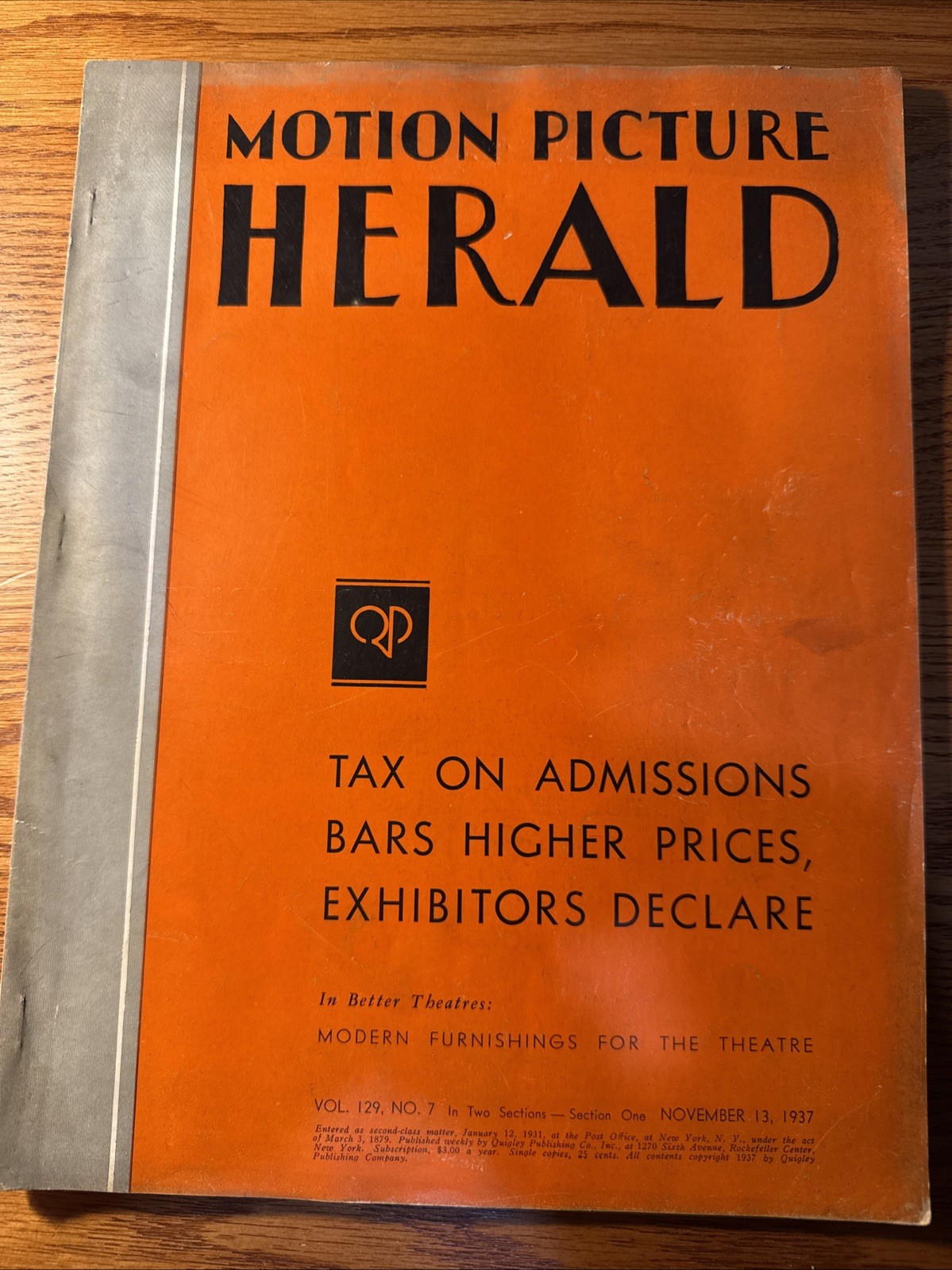 Vintage Motion Picture Herald Better Theatres November 13, 1937