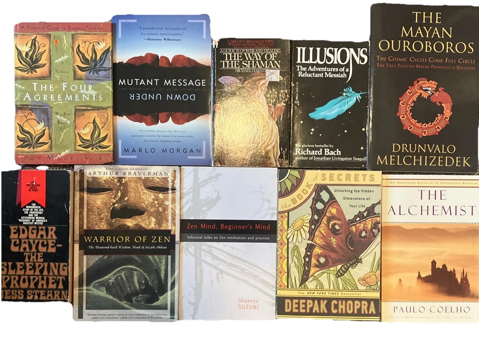 Lot 10 Metaphysical Books BUDDHISM SPIRIT GUIDE PSYCHIC PROPHECY Hard/Soft