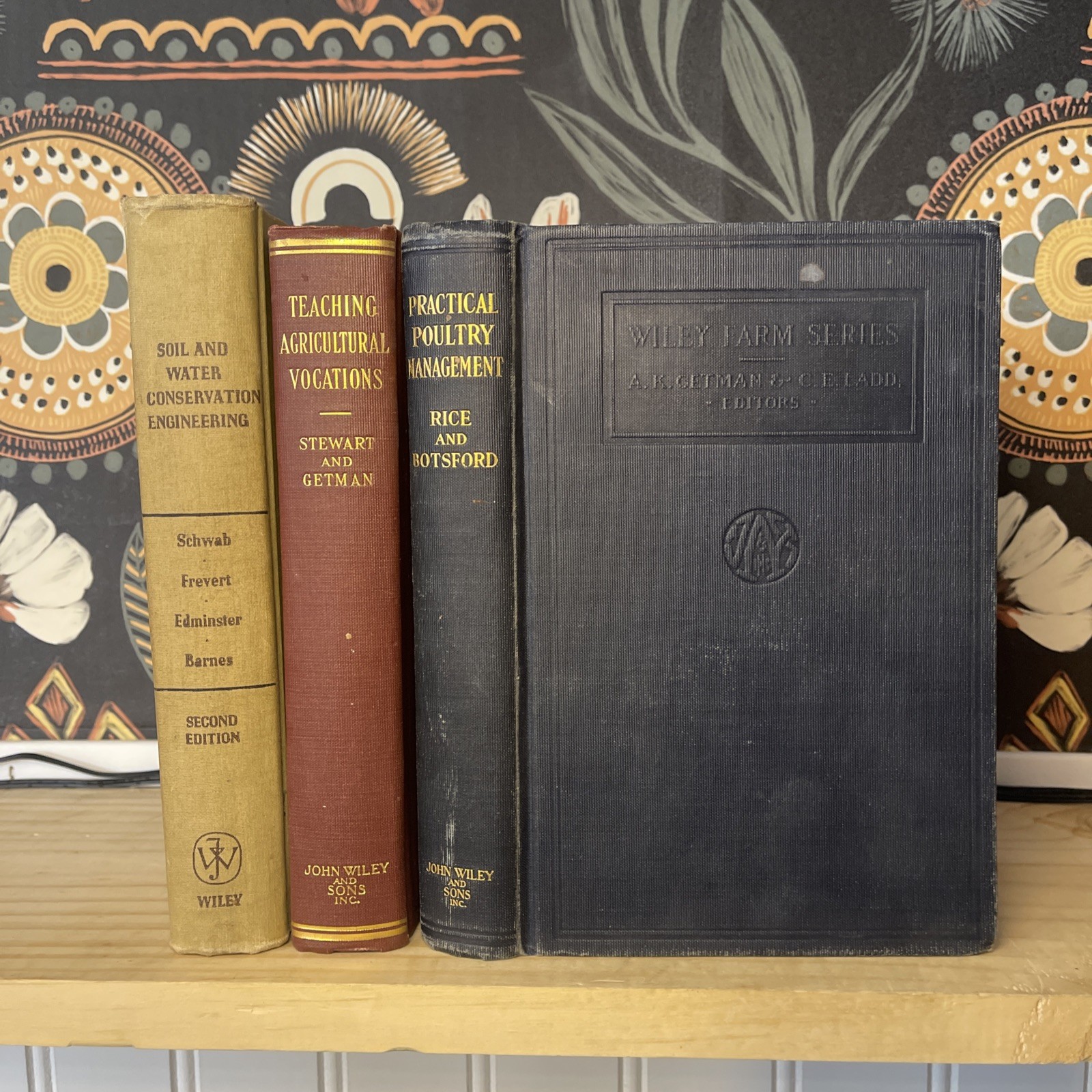 ANTIQUE John Wiley & Sons Agriculture Lot (3) – 1925-1966 Poultry, Soil, Vocatio