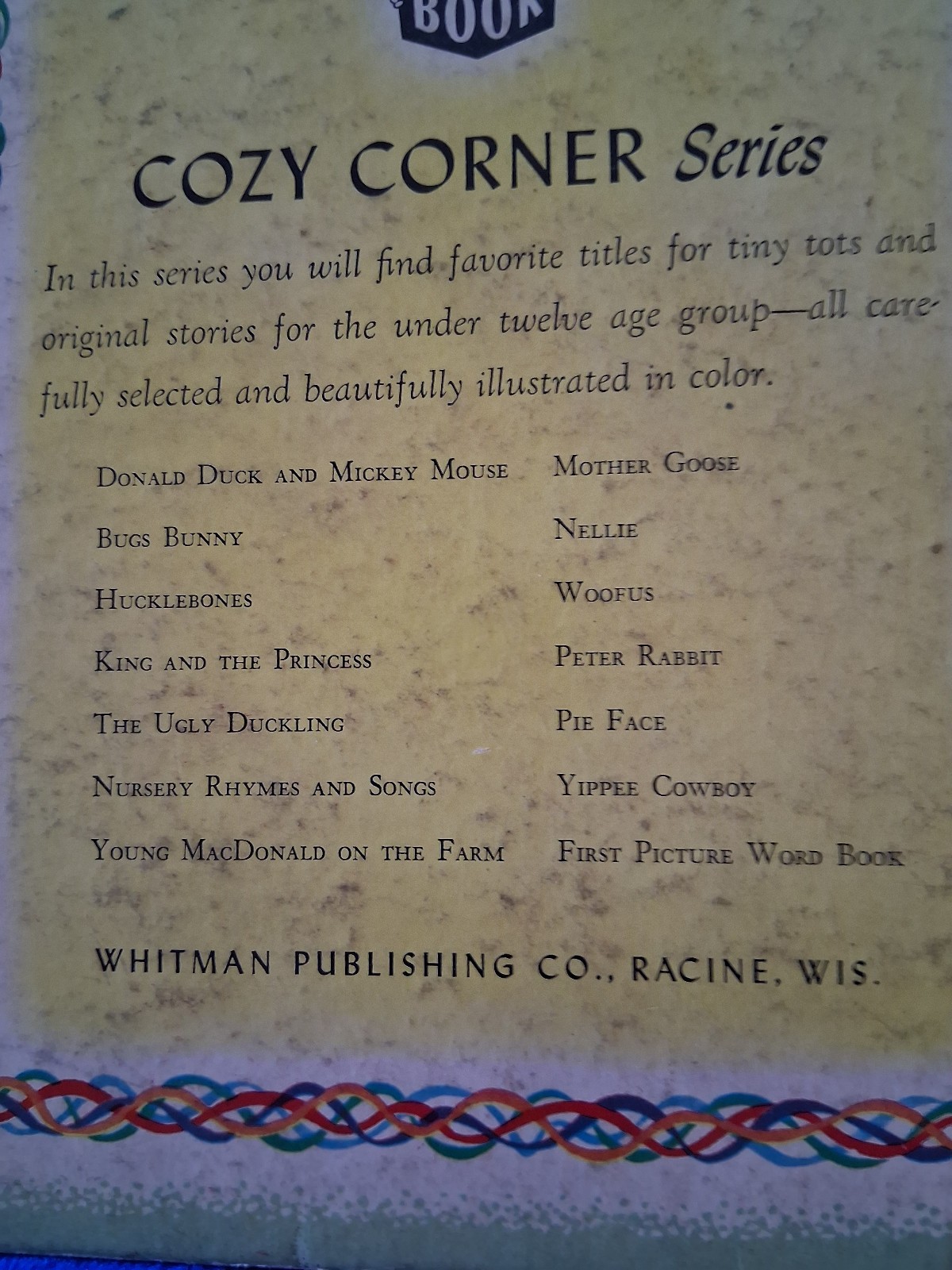 1949 Gingerbread Man The Ugly Duckling 1st Edition Cozy Corner Book