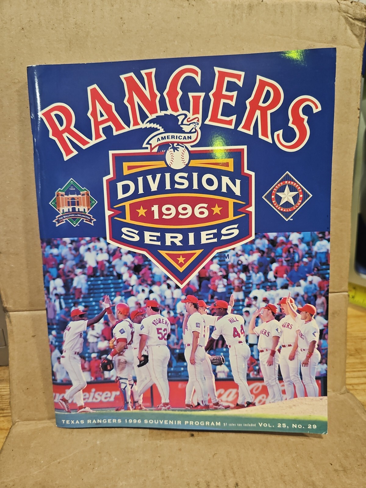 1996 Texas Rangers Vs New York Yankees Program,Division Series,Palmer,Witt